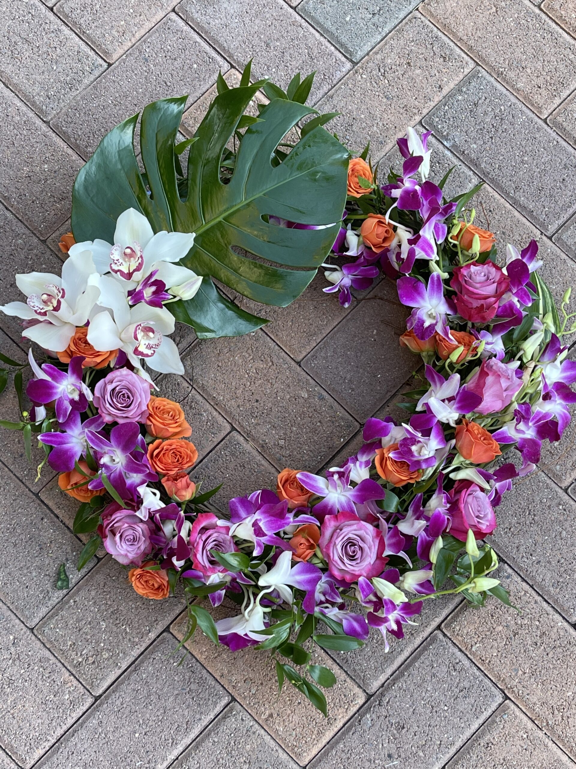 Floral Photo Wreath for Funeral Service & Memorials